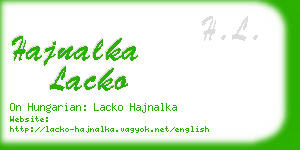 hajnalka lacko business card